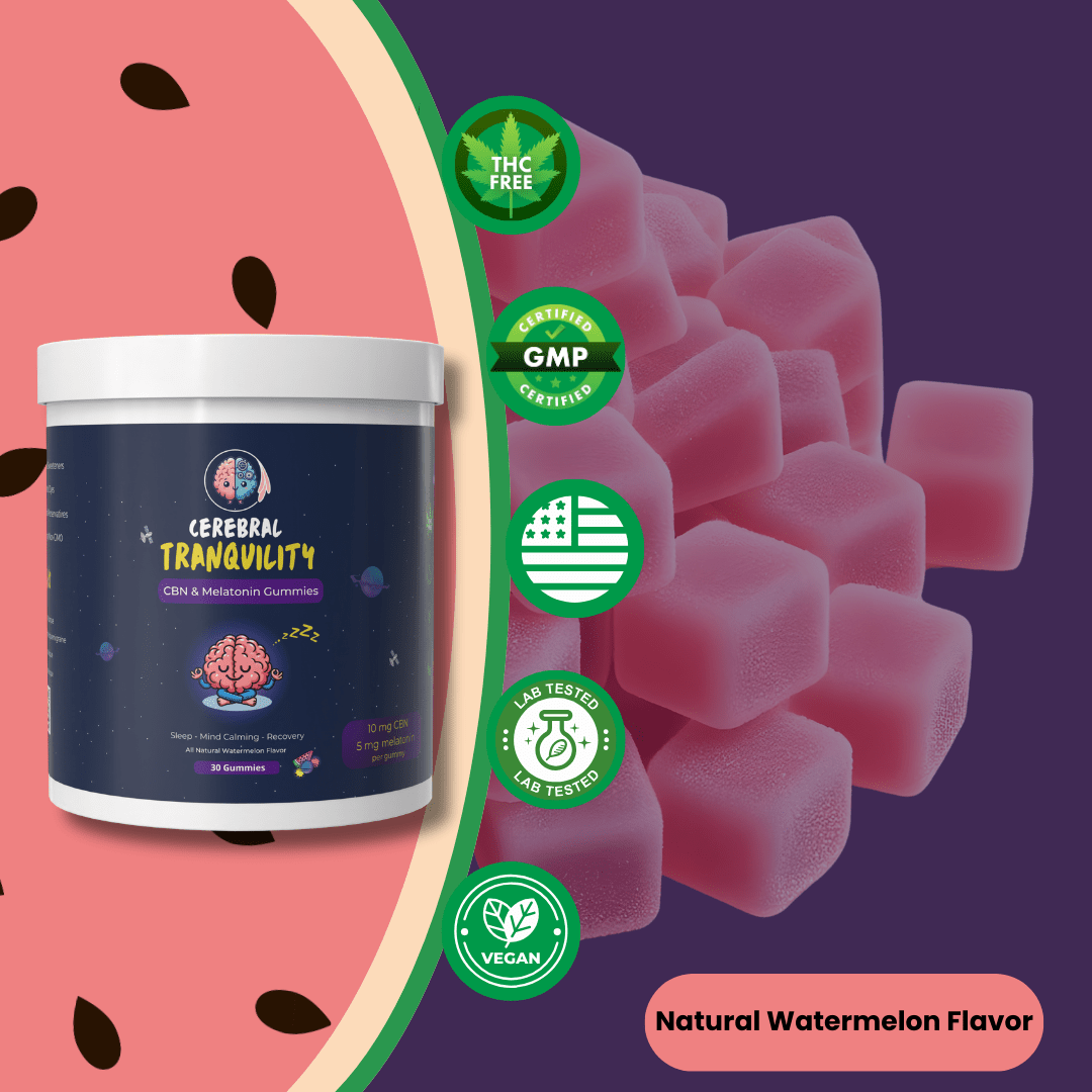 Cerebral Tranquility - Sleep Support Gummies - Hippy Chews Natural Herbal Gummies
