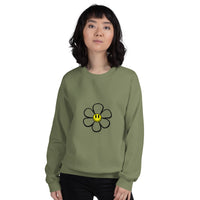 Flower Sweatshirt Crew Neck